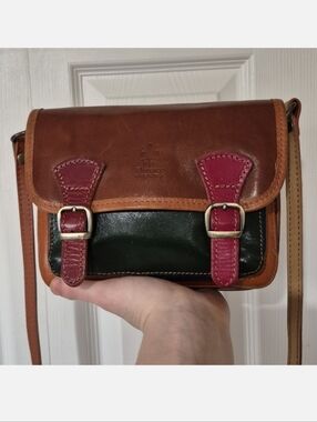 Florence Italian Genuine Leather Crossbody Patchwork Bag Borse In Pelle Satchel